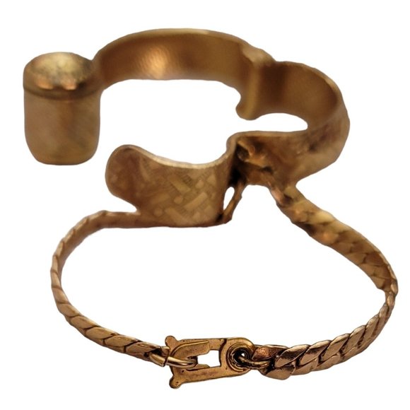 Gold Tone Vintage Ornate Ladies Glove Clip, Clamp E456 - Picture 4 of 8